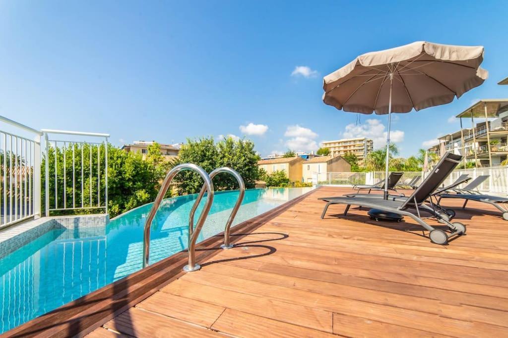 Апартаменты A7- 2 Bdr Sea & Mountain View - Ac, Parking, Pool & Terrace Антиб Экстерьер фото